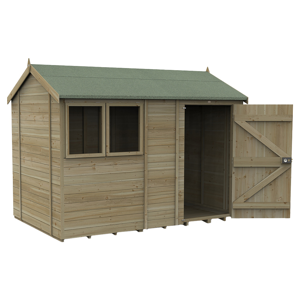 Forest Garden Timberdale 10 x 6ft Pressure Treated Reverse Apex Shed Image 3