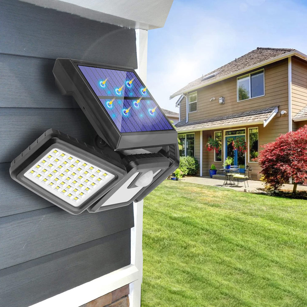 Ener-J Solar Sensor Wall Light with 3 Heads and Remote Image 2