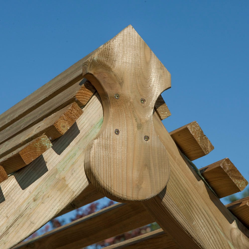 Rowlinson Jaipur 2 Seater Natural Arbour with Slatted Roof Image 6