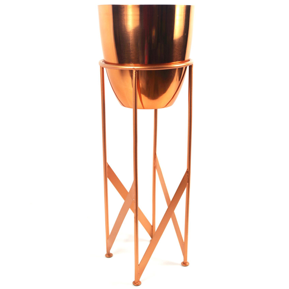 Botanik Yukka Artificial Plant in Copper Metal Planter 3ft Image 3