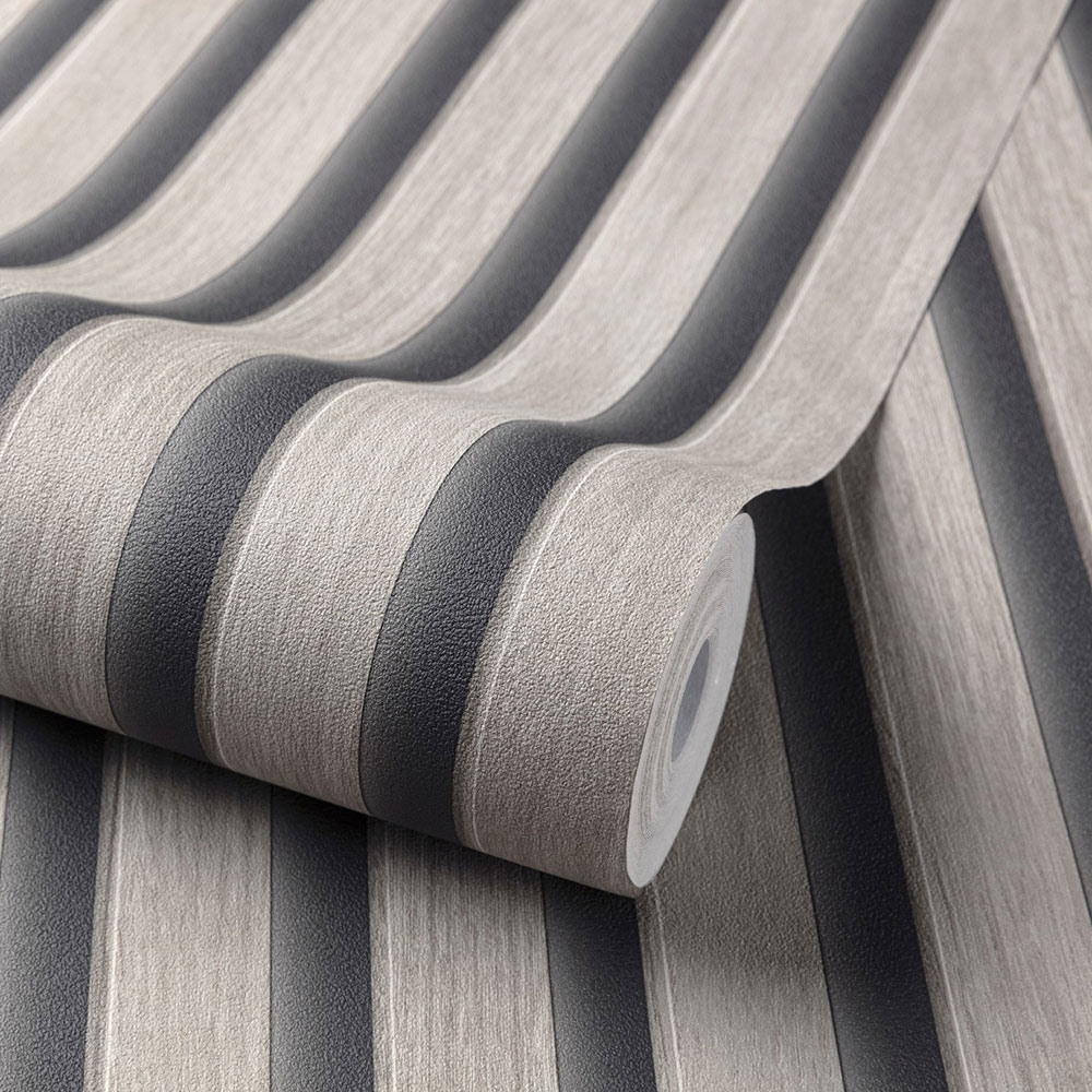 Grandeco Hermes Wood Slat Textured Grey Wood Wallpaper Image 2