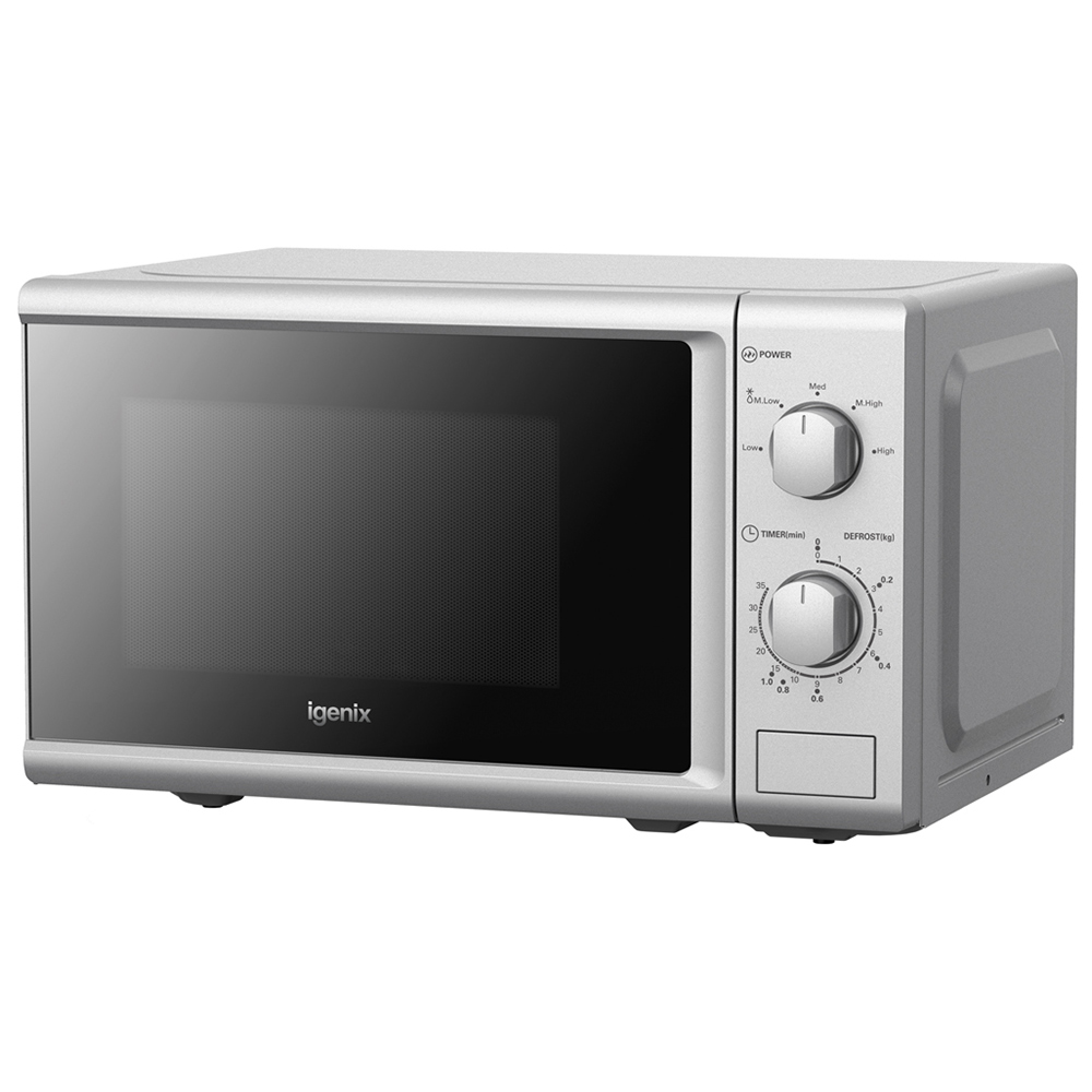 Igenix IGM0820S Silver Manual Microwave 20L 800W Image 3