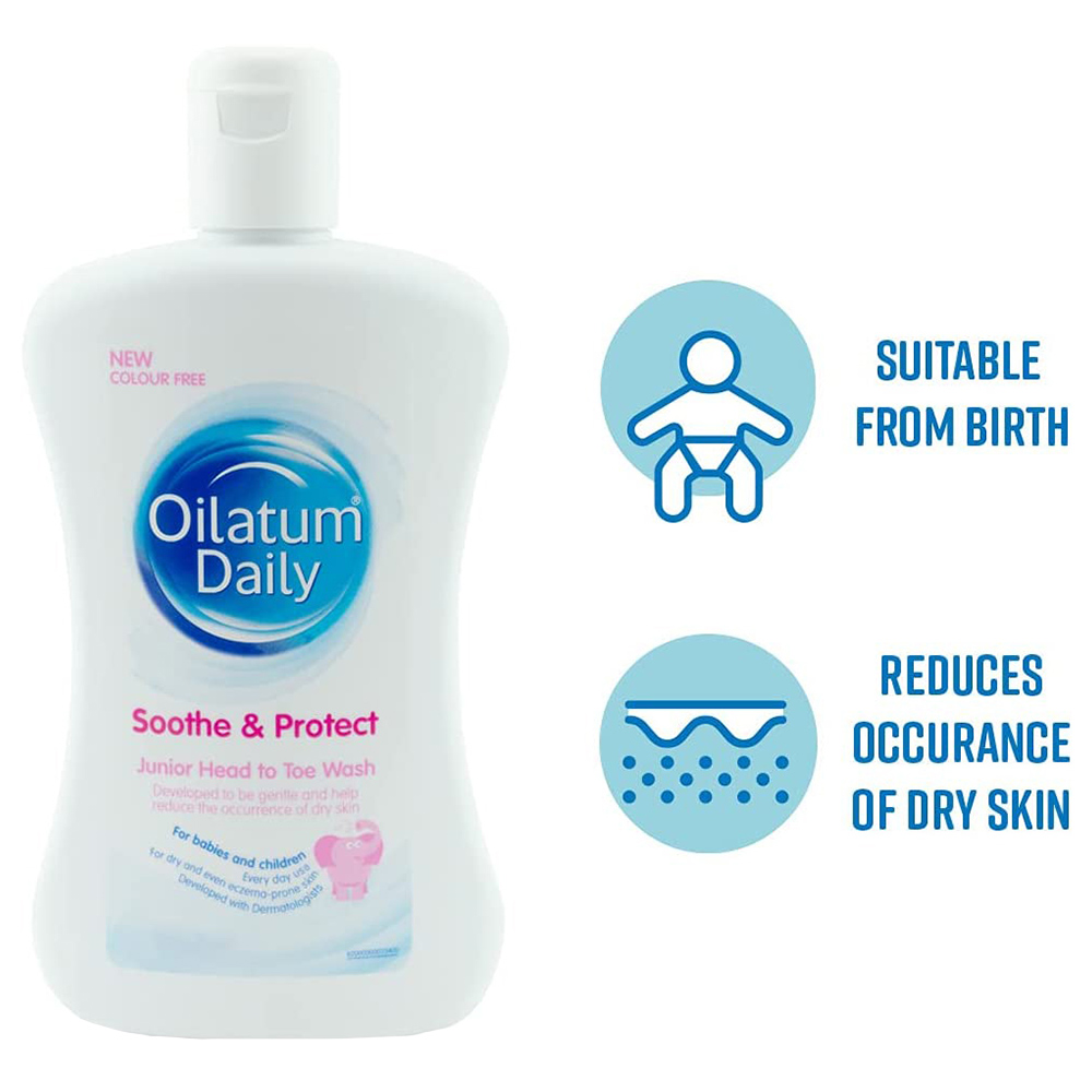 Oilatum Daily Soothe and Protect Junior Head to Toe Wash 300ml Image 2