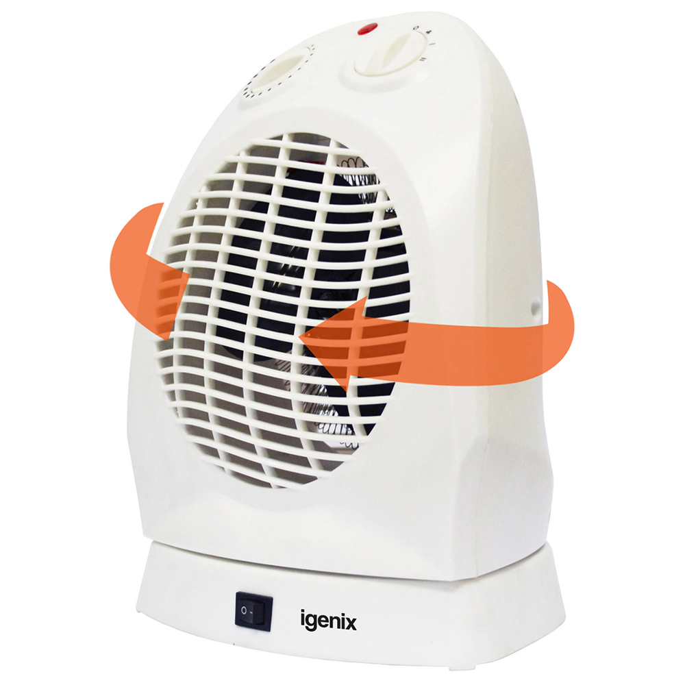 Igenix White Upright Oscillating Fan Heater 2000W Image 5