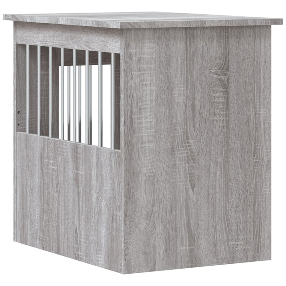 vidaXL Grey Sonoma Engineered Wood Dog Crate Furniture 59 x 45 x 62cm Image 3