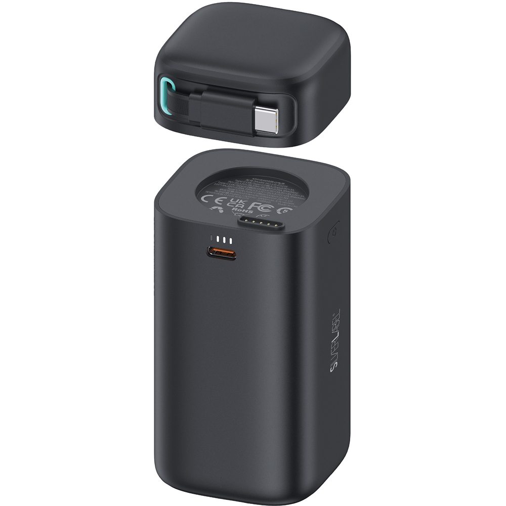 SilverLabel 2-in-1 E71029022 Black Power Bank with Retract USB-C Cable 18000mAh Image 2