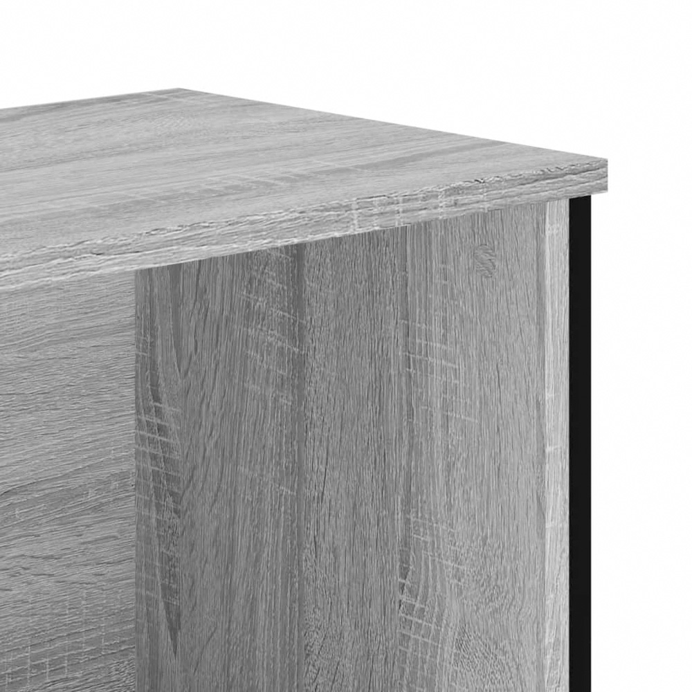 vidaXL 4 Shelf Grey Sonoma Bookcase Image 6
