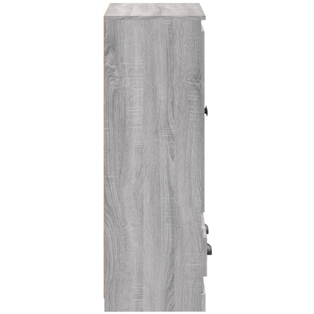 vidaXL 2 Door Single Drawer Grey Sonoma Highboard Image 6
