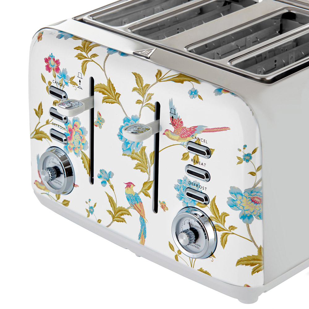 Laura Ashley VQSBT583WSUK Elveden White 4 Slice Toaster Image 4