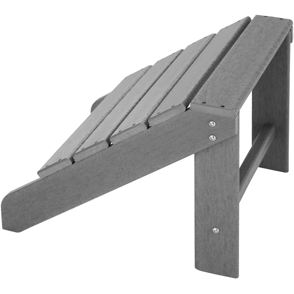 tectake Light Grey Weatherproof Footrest for Adirondack Garden Chair Image 3