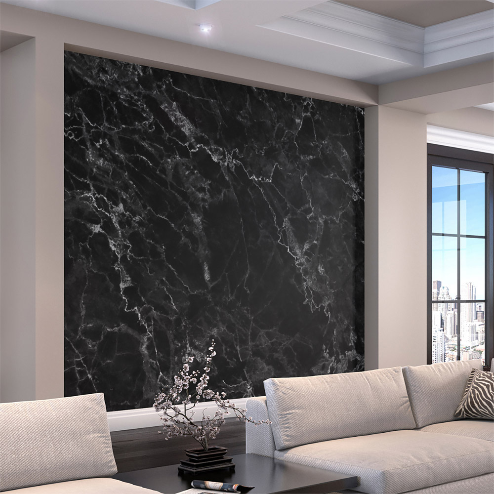 Origin Murals Marble Black Wall Mural Image 1
