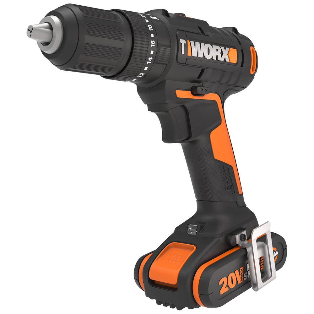 Worx WX370 20V 50Nm 30 Piece Combi Drill Set with 2.0Ah Batteries and Charger Image 3