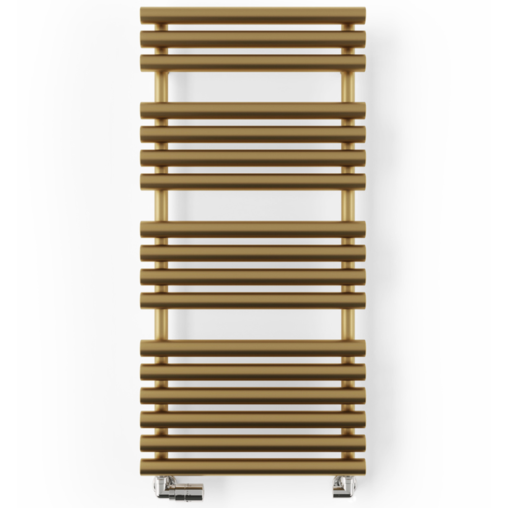 Terma Rolo Towel 2111BTU Brass Heated Towel Rail 1085 x 520mm Image 3