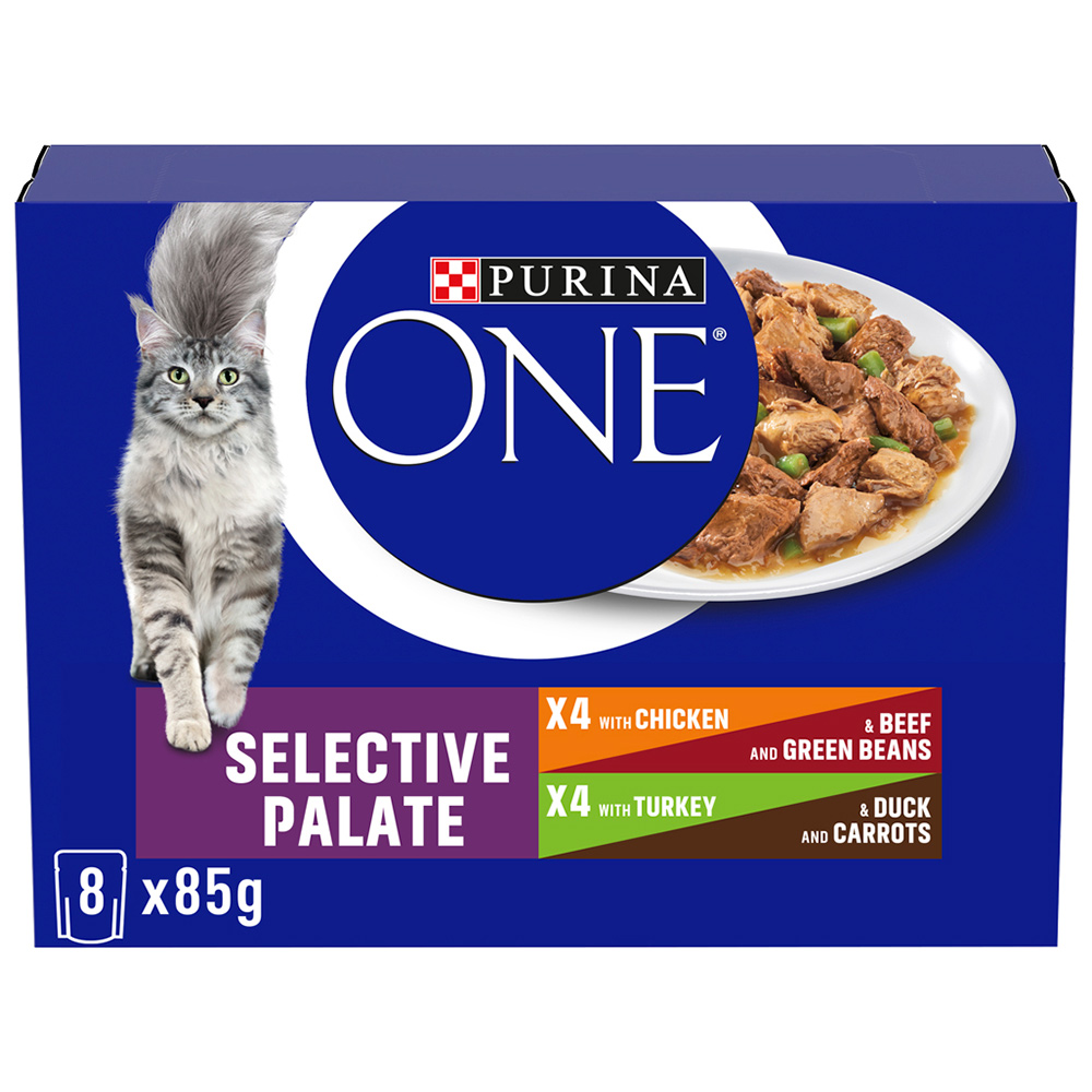 Purina ONE Selective Palate Adult Cat Food 85g Pack 8 Image 1