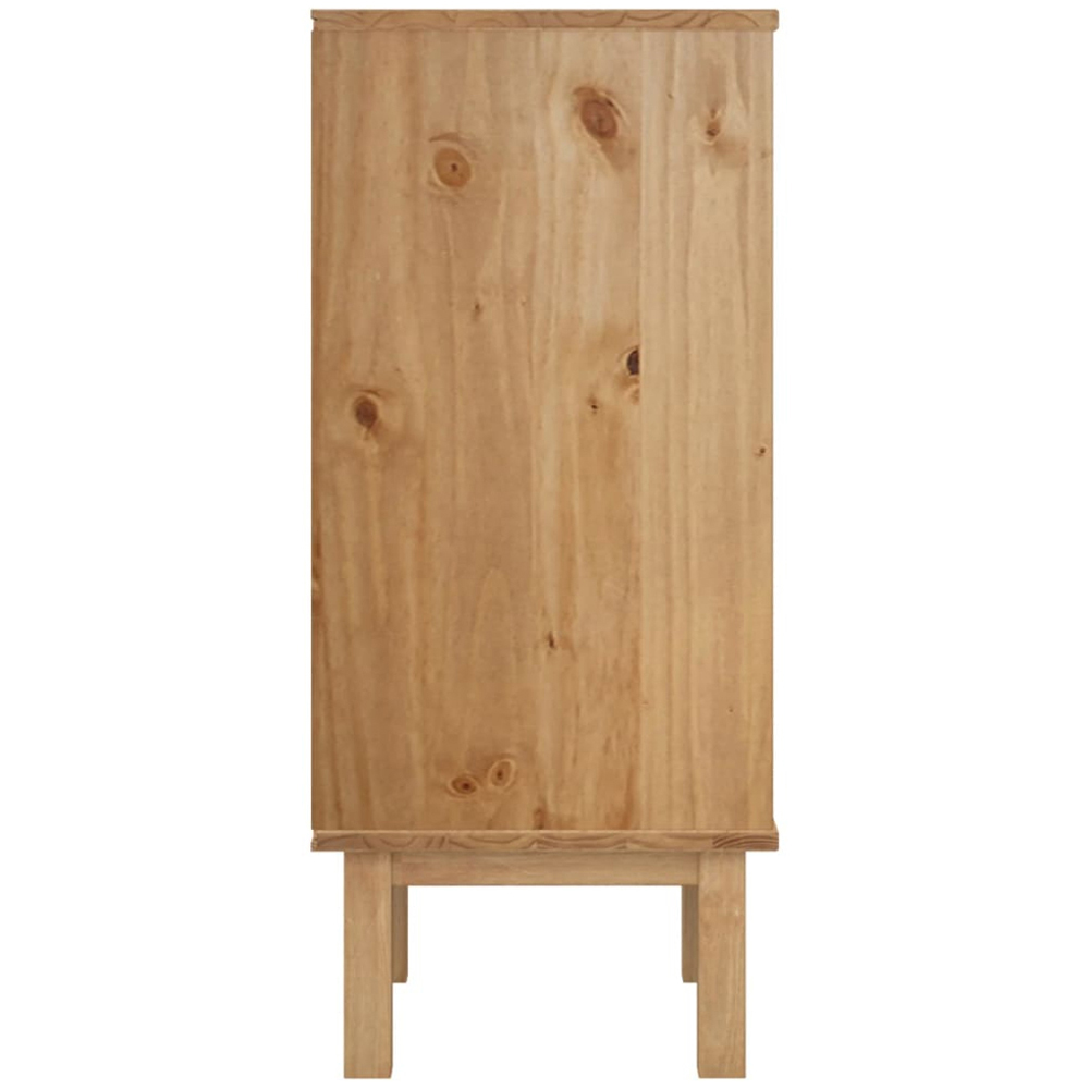 vidaXL Otta 4 Drawer Brown Solid Wood Pine Storage Cabinet Image 5