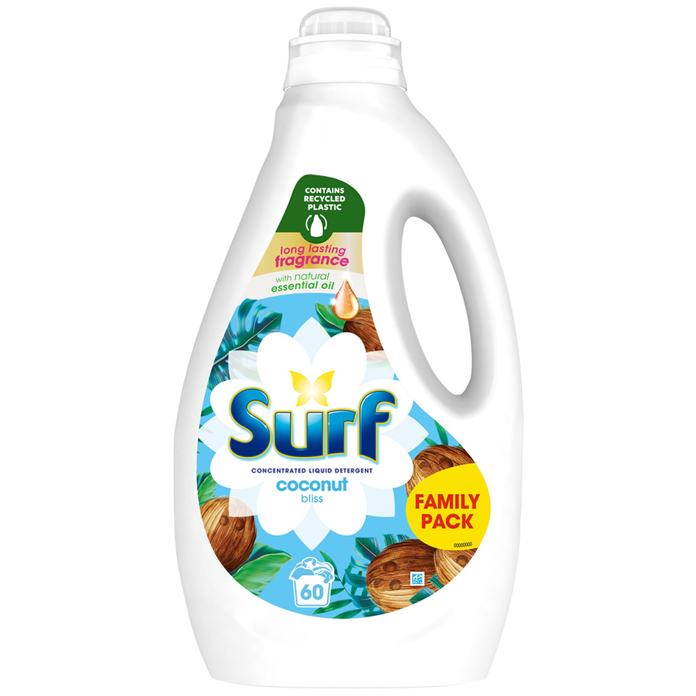 Surf Coconut Bliss Concentrated Liquid Laundry Detergent 60 Washes Image 2