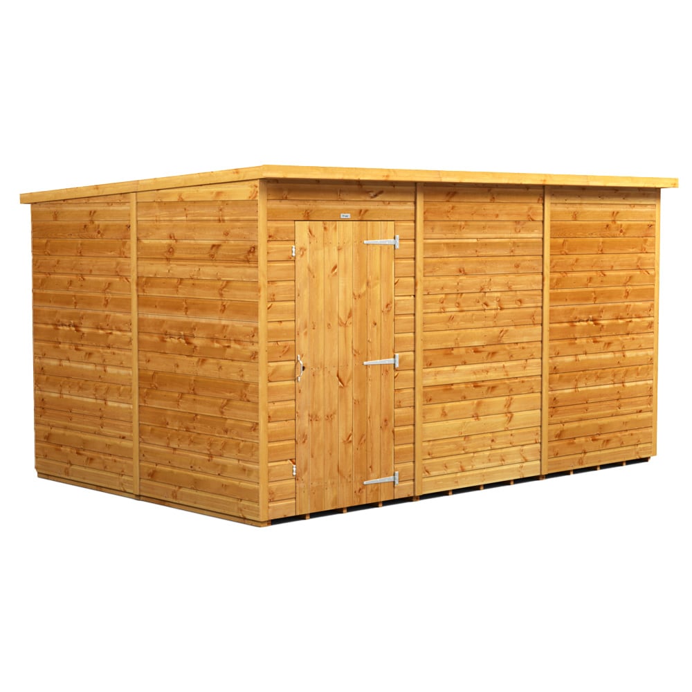 Power Sheds 12 x 8ft Pent Wooden Shed Image 1