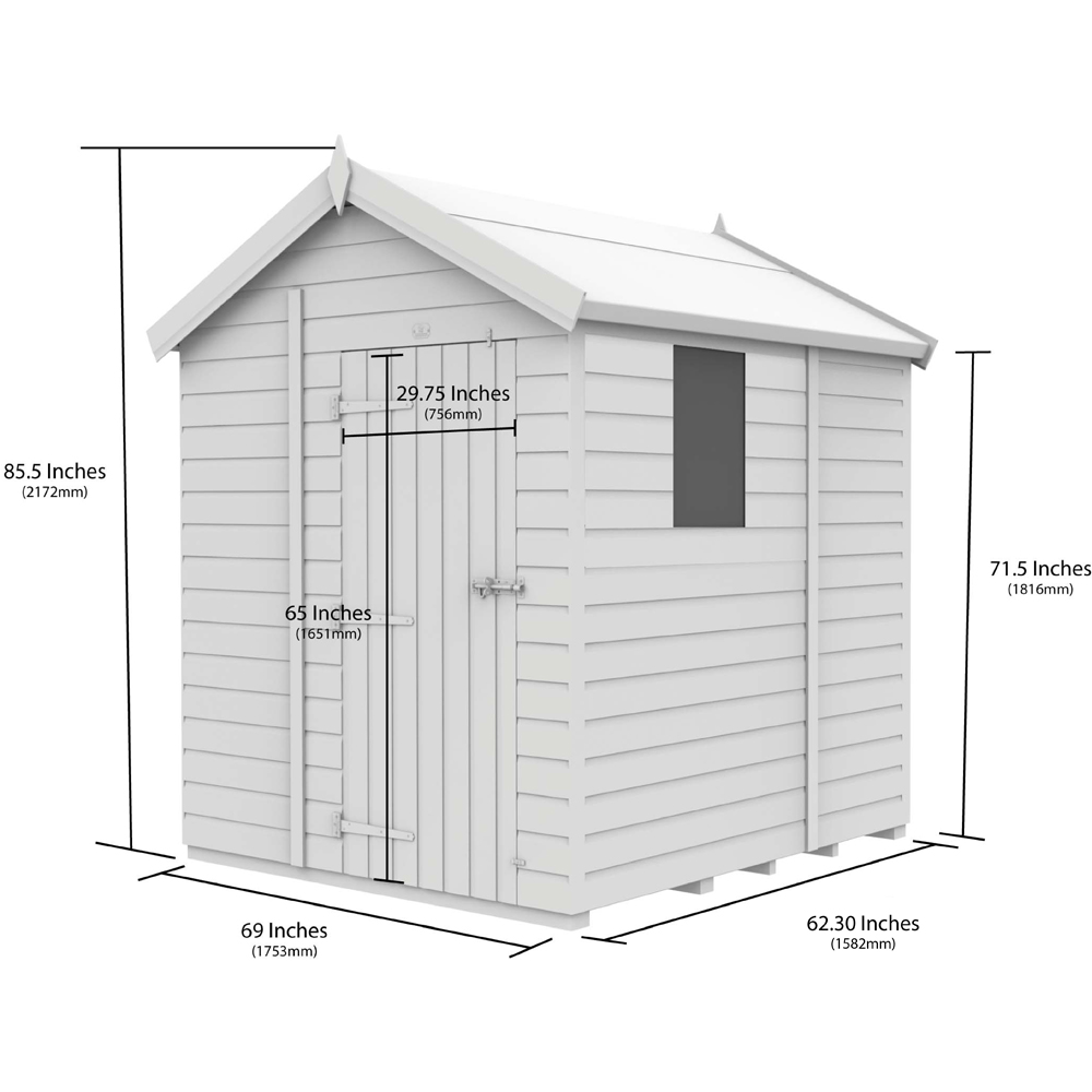 DIY Sheds 6 x 5ft Tongue and Groove Timber Apex Garden Shed Image 9