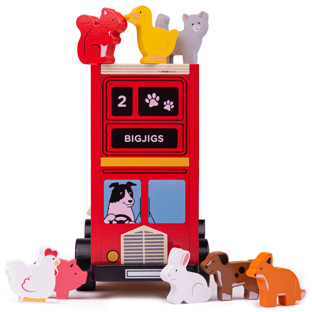 Bigjigs Toys Kids Shape Sorter Bus Toy Image 3