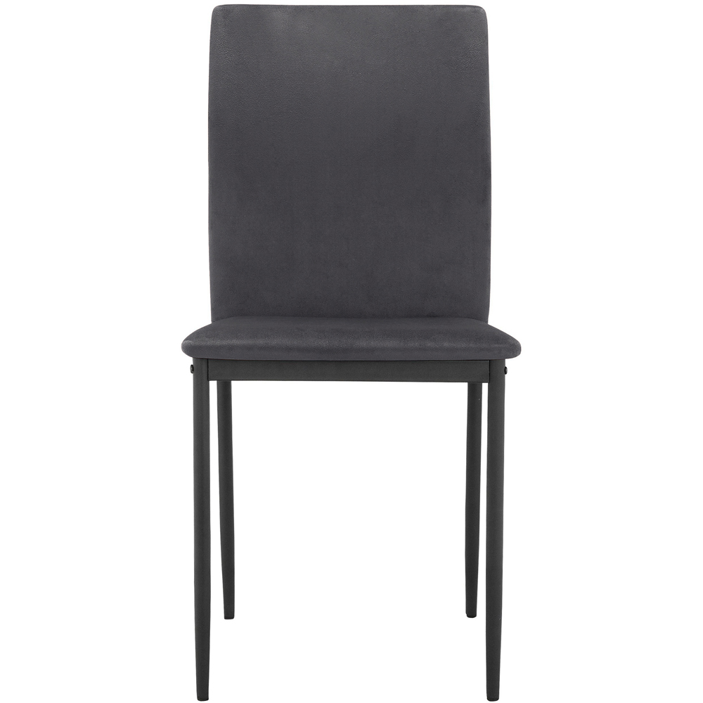Loft24 Pavia Set of 2 Anthracite Velvet Dining Chair Image 4