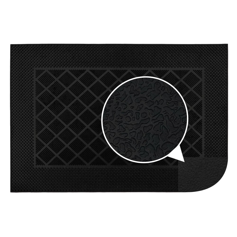 JVL Harlequin Rubber Scraper Doormat 40 x 60cm Image 6