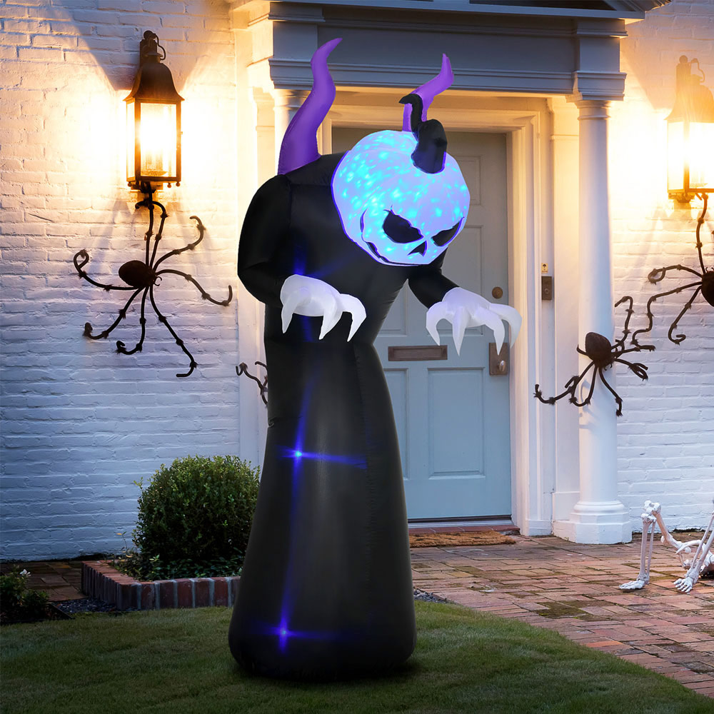 Outsunny Halloween Inflatable Ghost with Horns 7ft Image 2