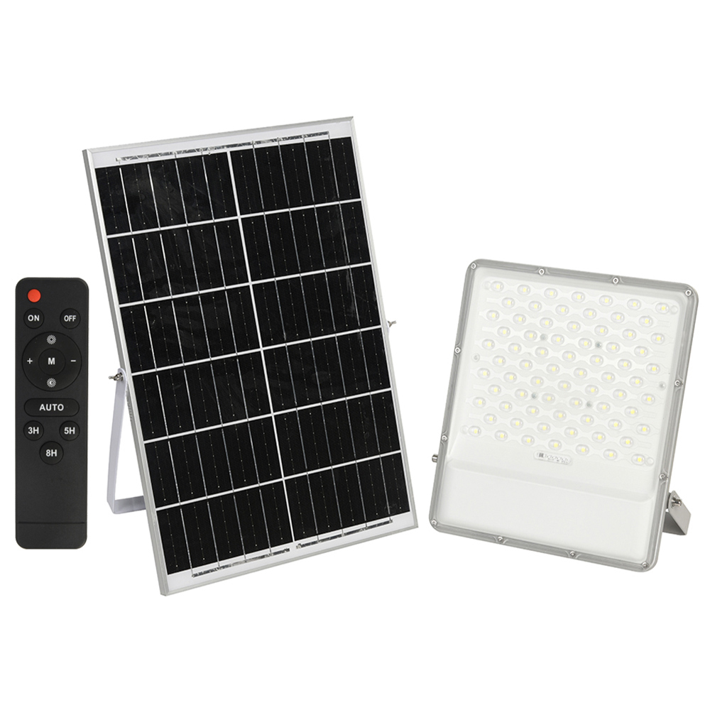 Ener-J 200W LED Floodlight with Solar Panel and Remote Image 1
