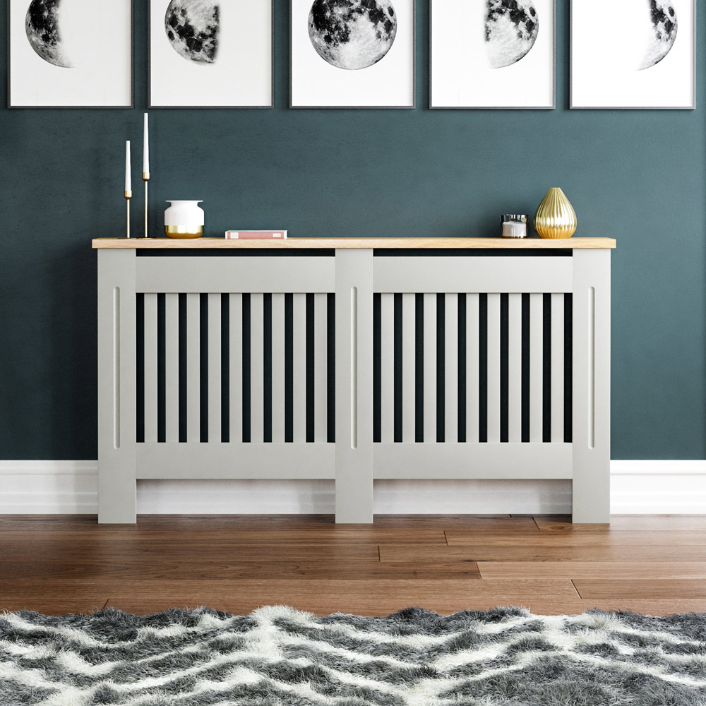 Vida Designs Arlington Olive Grey Radiator Cover Large Image 7