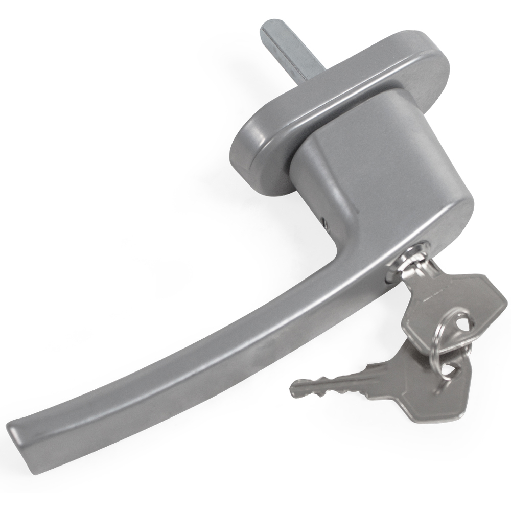 tectake Silver Lockable Window Handle 2 Pack Image 2