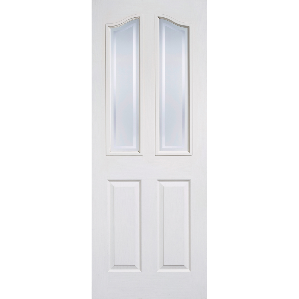 LPD Doors Mayfair White 2 Panel Glazed Internal Door 1981 x 686mm Image 1