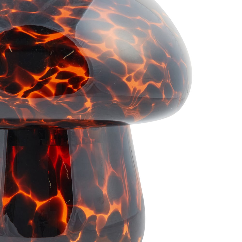 Tortoiseshell Glass Mushroom Jar - Black and Orange Image 3