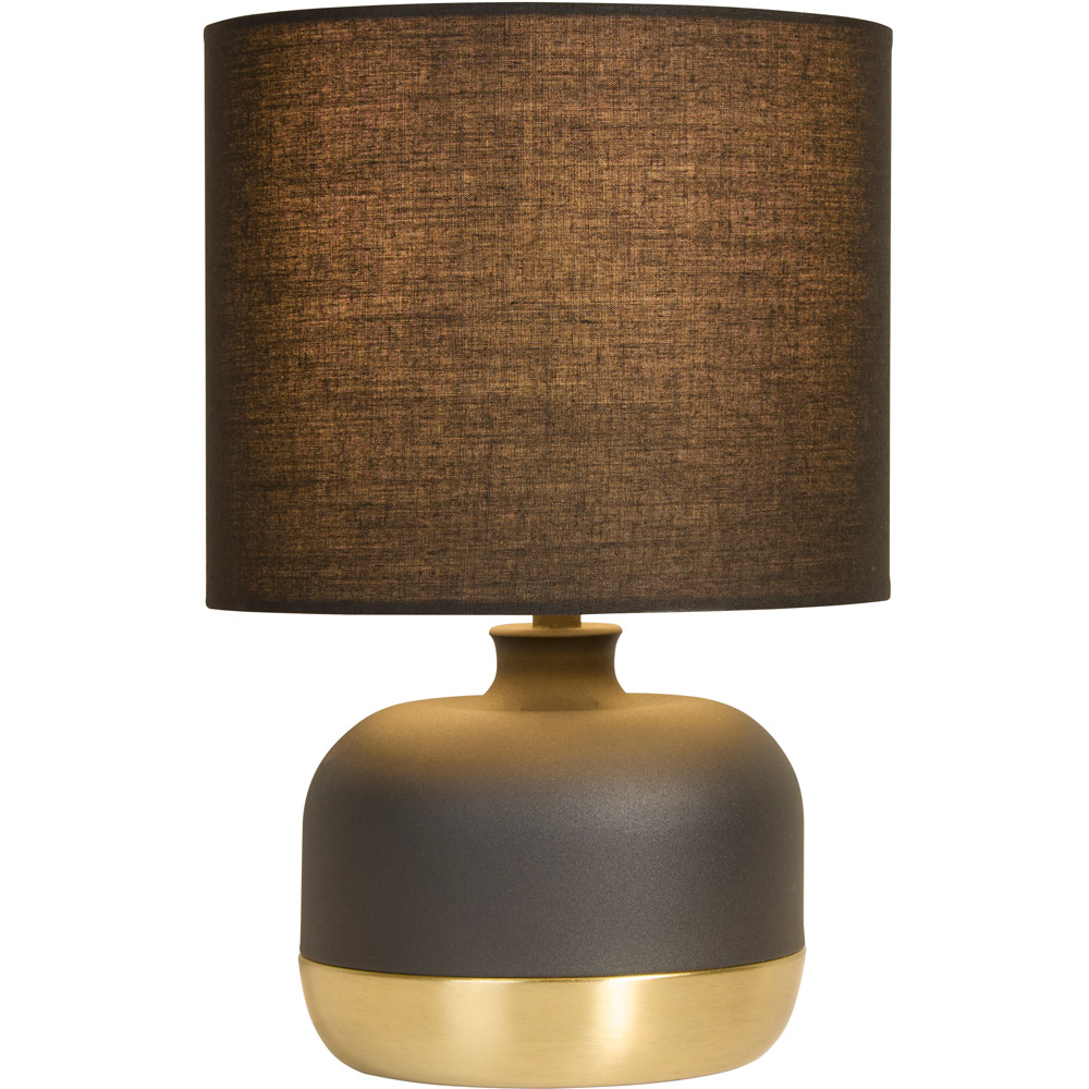Lighting Collection Ezra Black and Gold Touch Lamp Image 3
