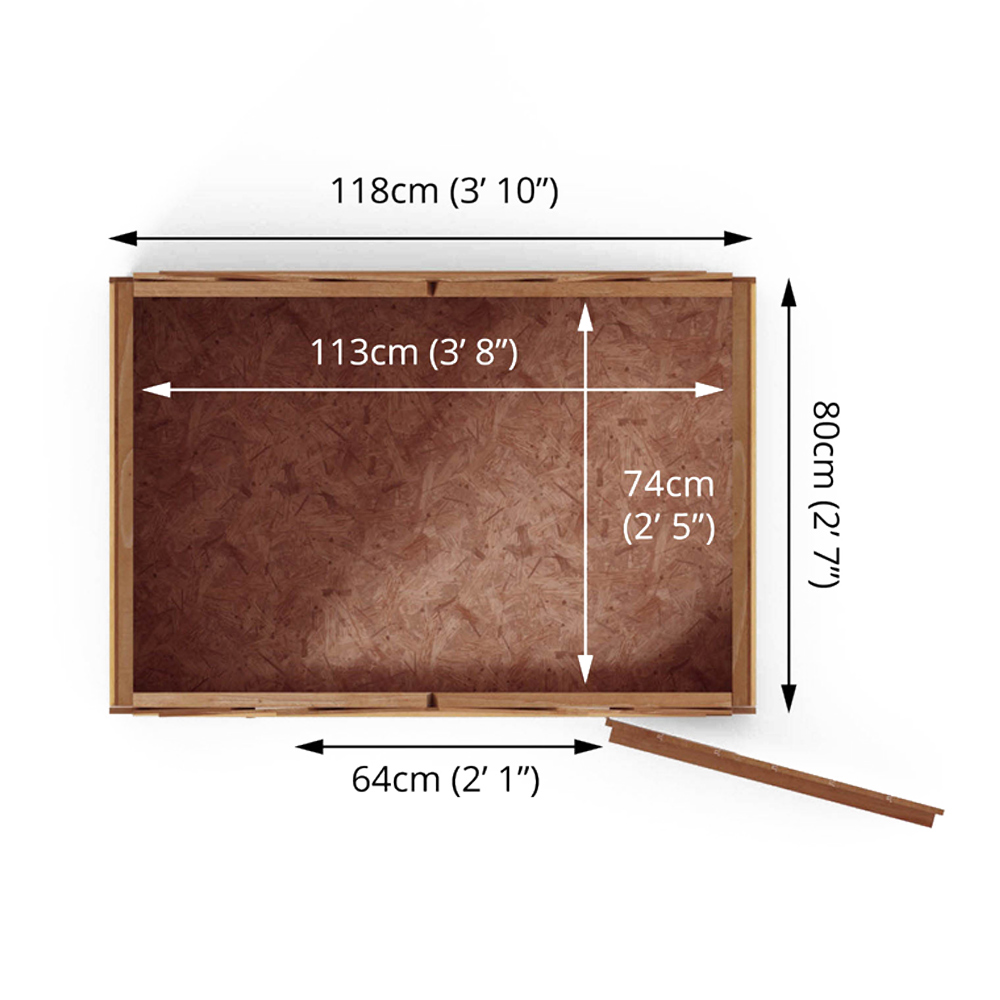 Mercia 3 x 4ft Overlap Apex Garden Shed Image 10