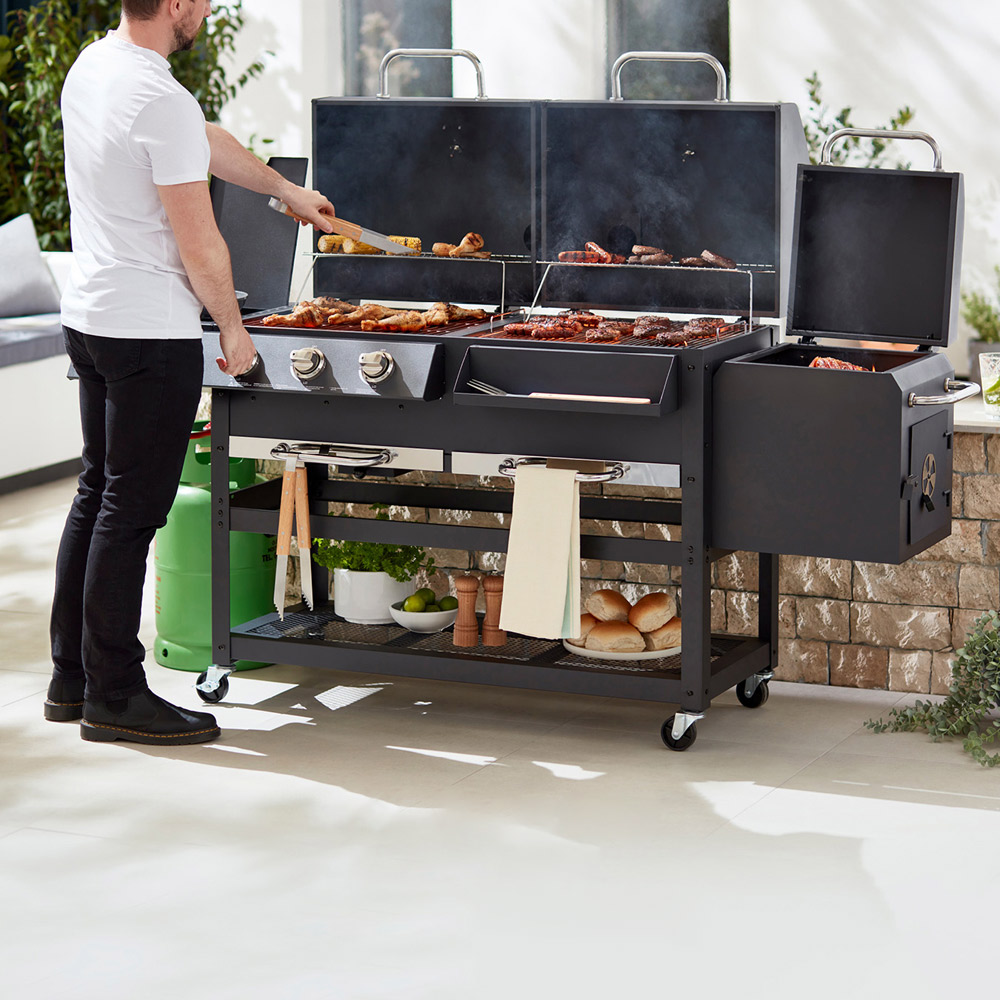 Tower T978507 Ignite Multi XL 4-in-1 Black Dual Fuel BBQ Grill Image 2