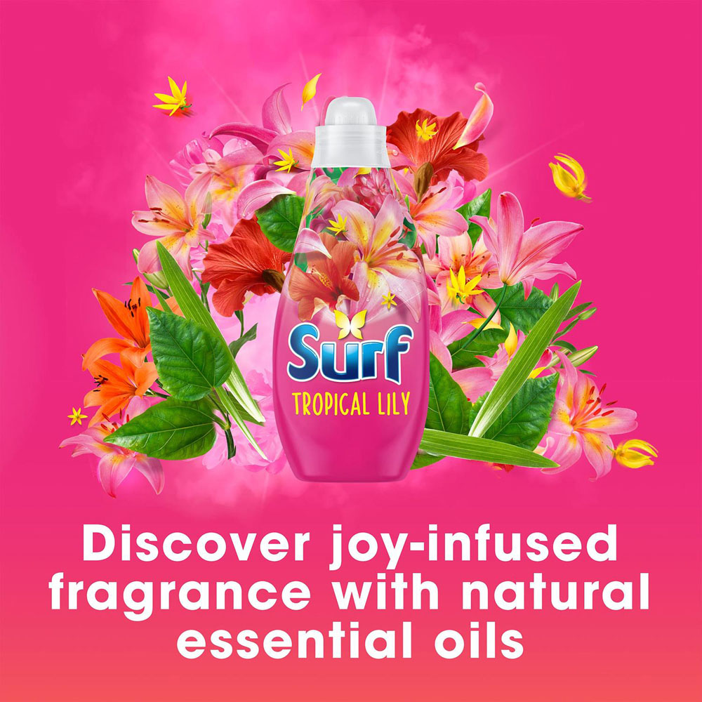 Surf Tropical Lily Laundry Detergent 24 Washes 650ml 8 Pack Image 3