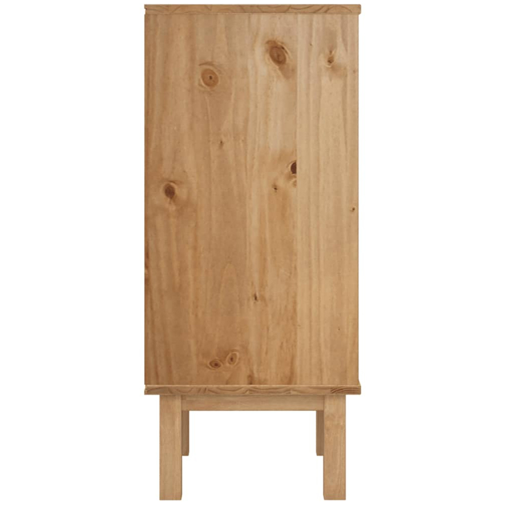 vidaXL 4 Drawer Brown and White Wooden Storage Cabinet Image 5