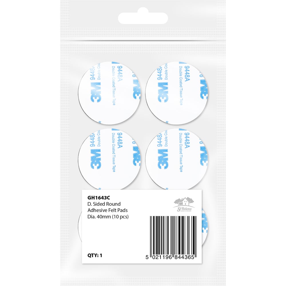 St Helens Grey Double-Sided Round Adhesive Mounting Pads 4cm 10 Pack Image 4