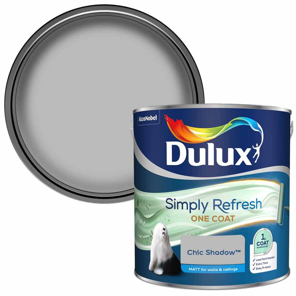 Dulux Simply Refresh Chic Shadow Matt Emulsion Paint 2.5L Image 1
