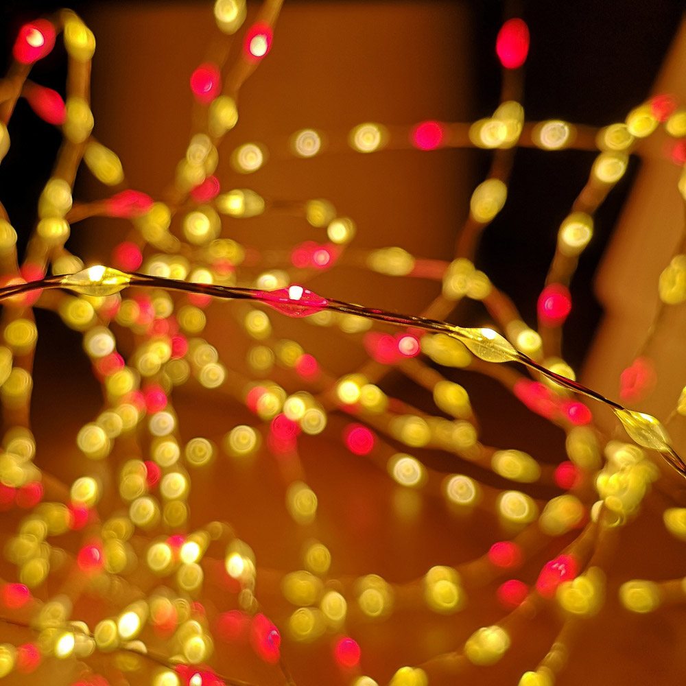 Samuel Alexander 400 Red and Vintage Gold MicroBrights Christmas Lights Image 5