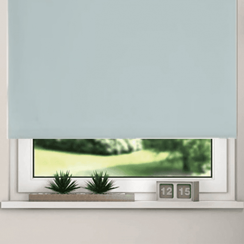 New EdgeBlinds Thermal Blackout Roller Blinds Duck Egg 95cm Image 3