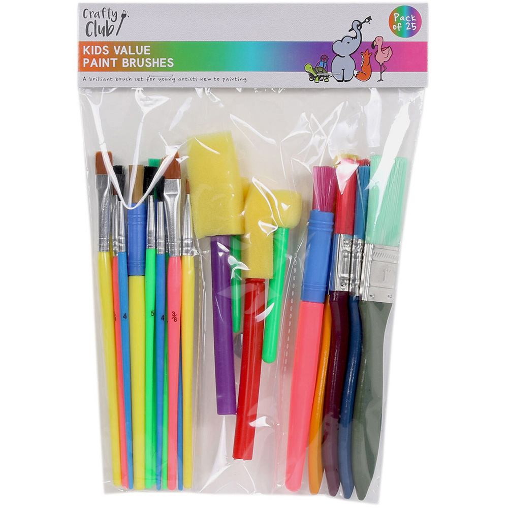 Crafty Club Kids Value Paint Brush 25 Pack Image