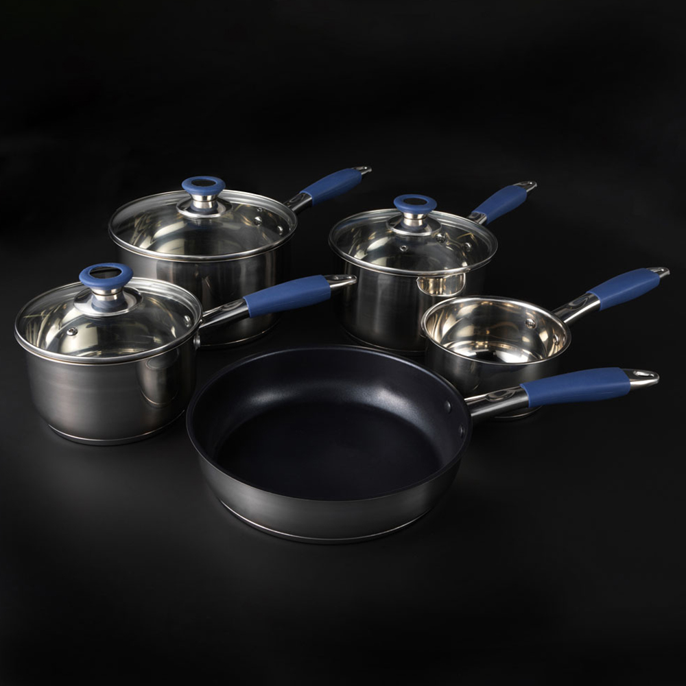 Russell Hobbs 5 Piece Silver Pan Set Image 5