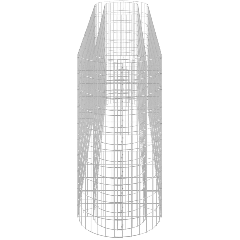 vidaXL Silver Galvanised Iron Gabion Raised Bed 260 x 50 x 100cm Image 4