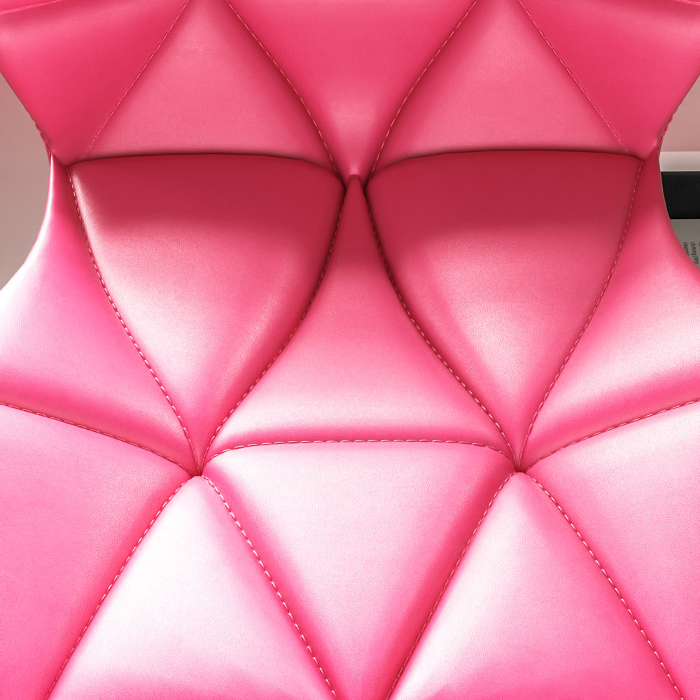 Vida Designs Pink PU Faux Leather Swivel Office Chair Image 5