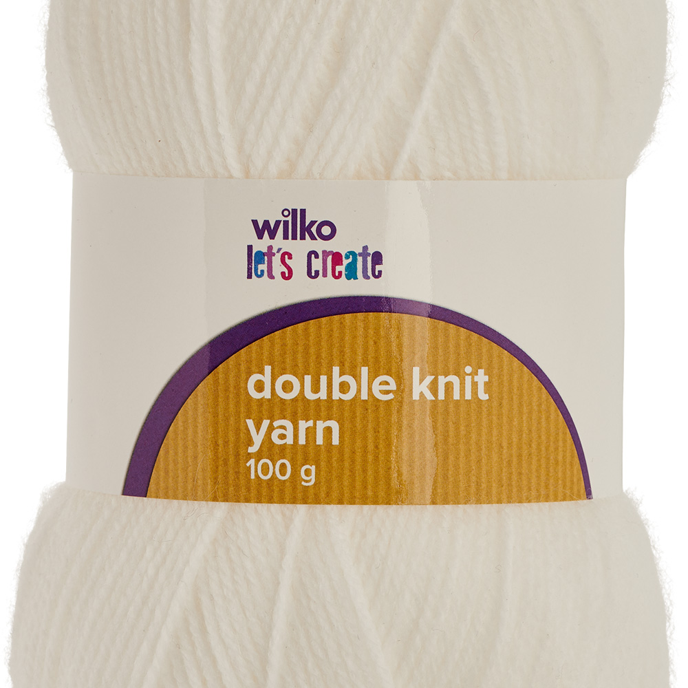 Wilko Double Knit Yarn White 100g Image 6
