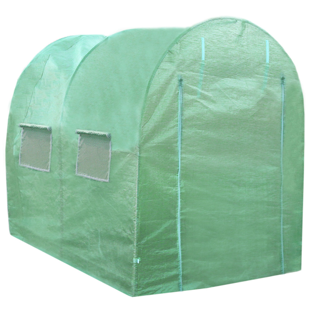 MonsterShop Green Thick PE Cover 6.6 x 13.1ft Polytunnel Greenhouse Image 1