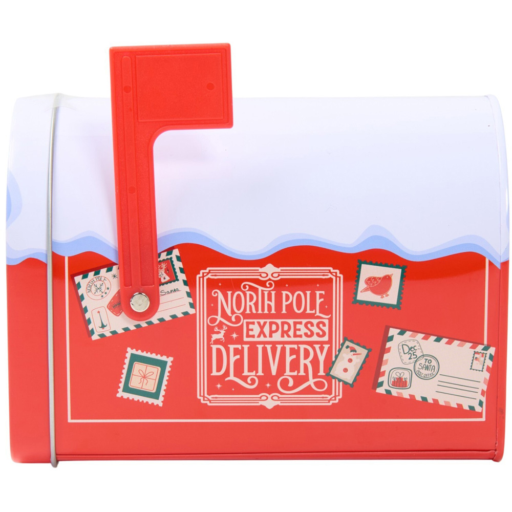 Santas Letterbox Biscuit Tin Image 2