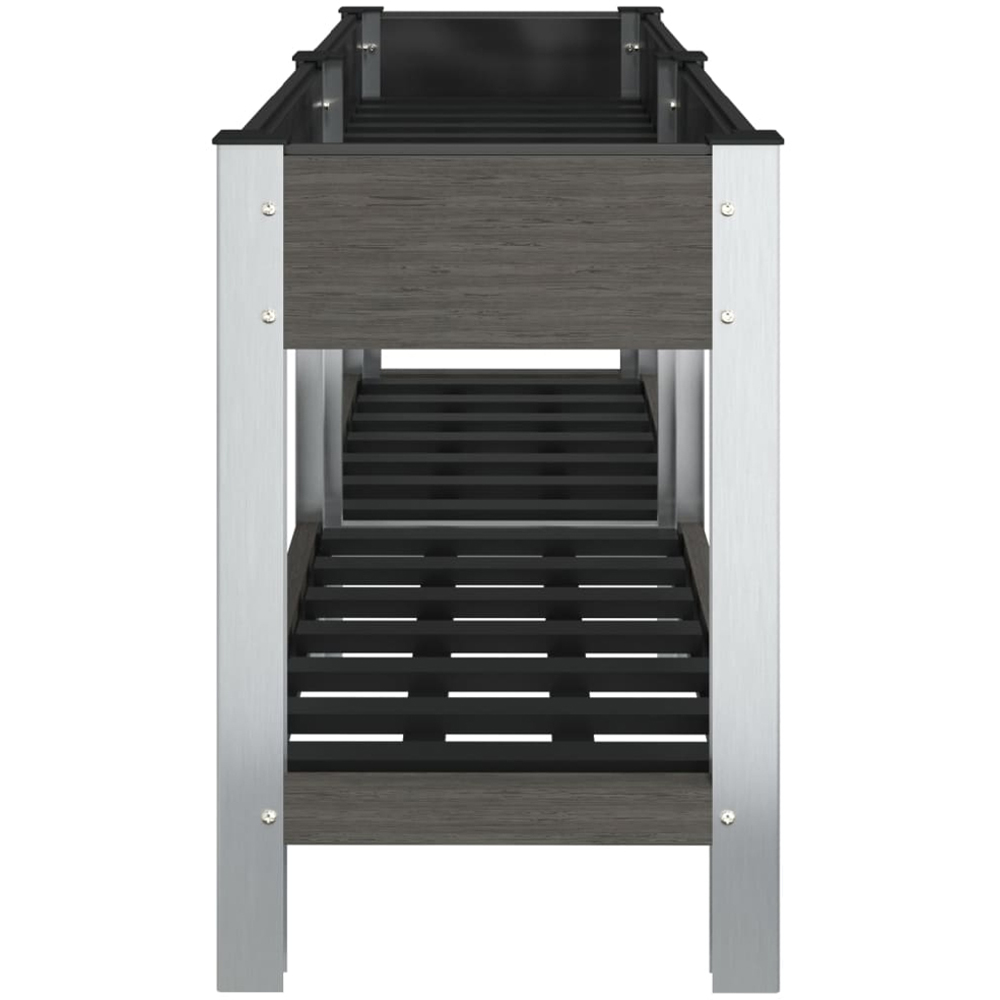 vidaXL Grey Wood-Plastic Composite Raised Garden Bed 75 x 50 x 175cm Image 3