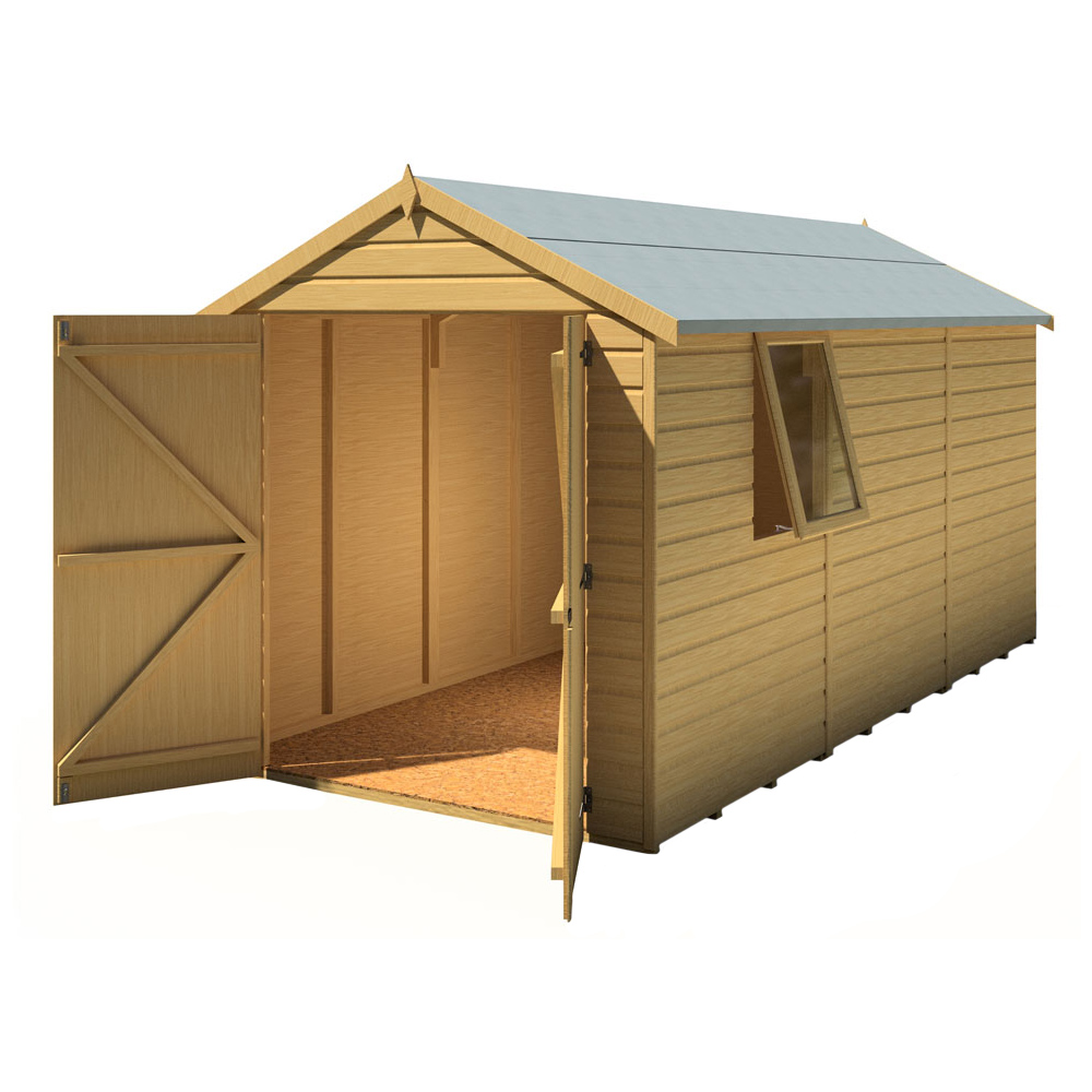 Shire 12 x 6ft Warwick Wooden Garden Shed Image 2
