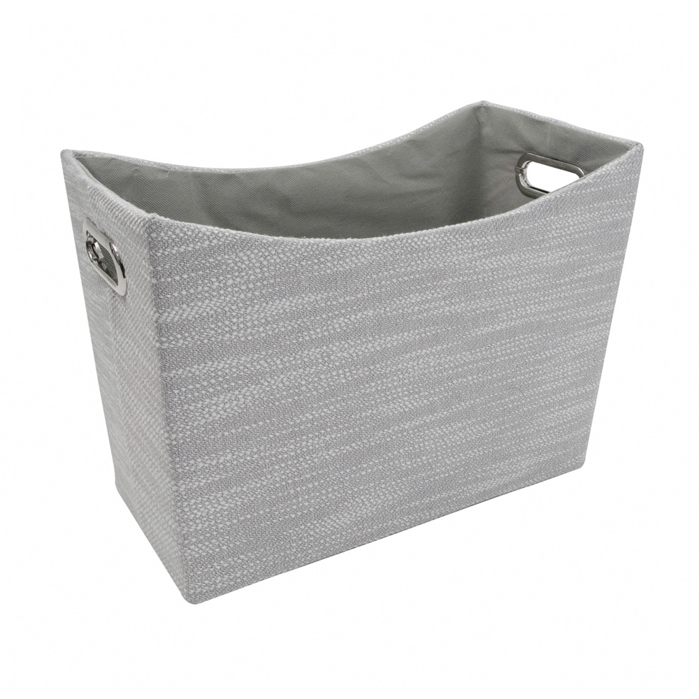 JVL Serena Light Grey Magazine Storage Holder Image 4